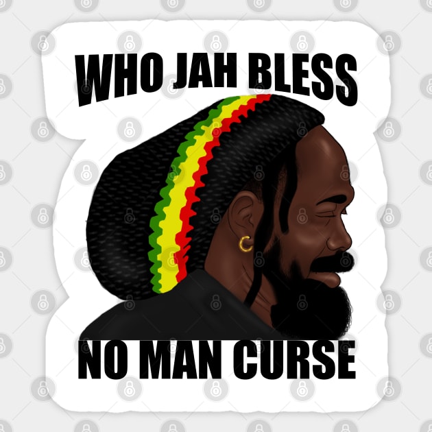 Who Jah Bless Rasta Reggae Rastafari Sticker by Merchweaver